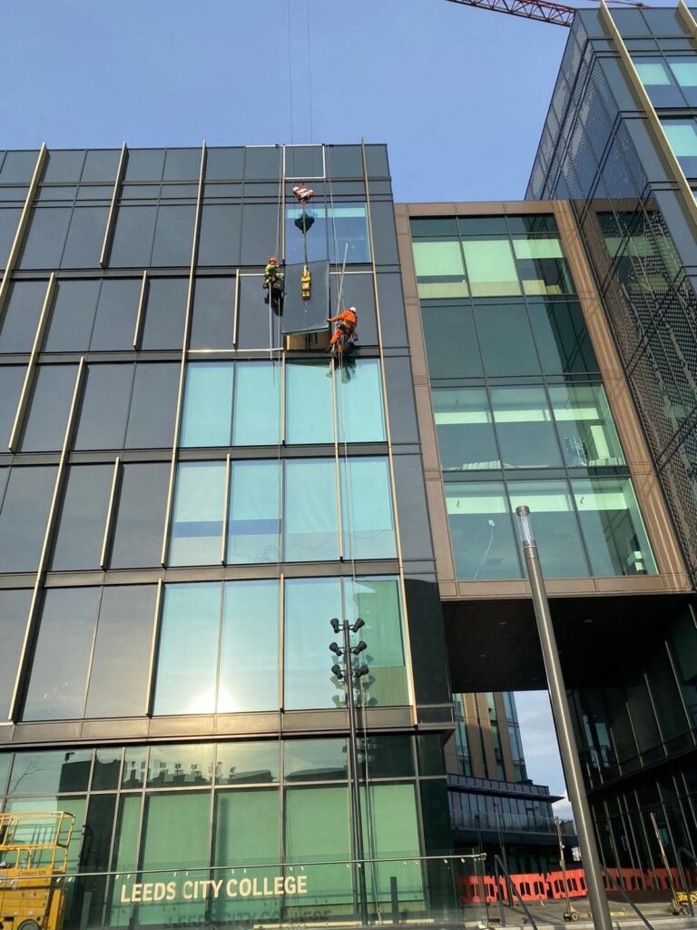 Rope Access Glazing Repair Project | Leeds City College